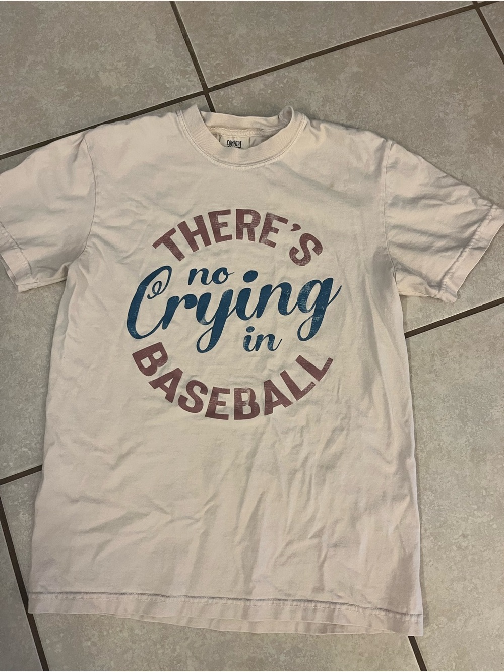 No crying in baseball t shirt size small